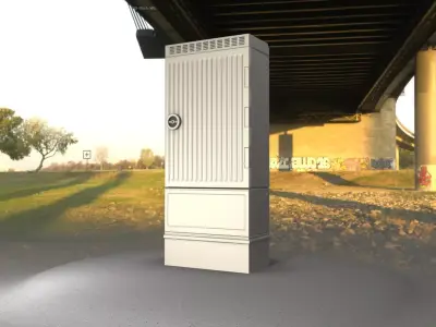 Electrical Distribution Cabinet 139 Low-poly 3D model