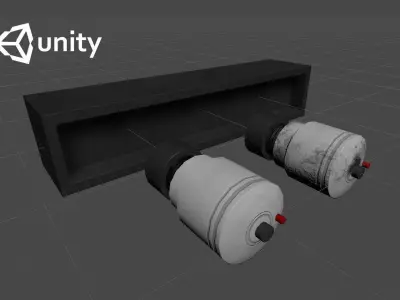 Electrical fuses - standard and damaged Low-poly 3D model
