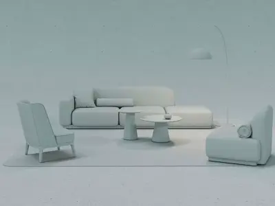 CozyLoungeChairs FurnitureVol1-A4 3D model