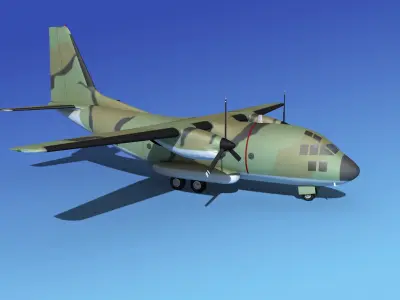 Alenia C-27A Unmarked Camo 3D model
