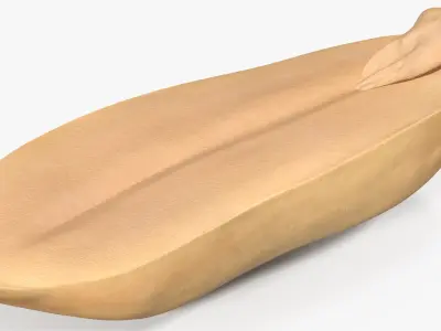 Peanut Seed Peeled 3 3D model