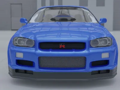 Nissan Skyline R34 GT-R V-spec 2 Free 3D model