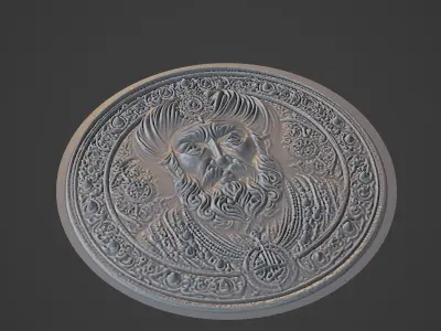 Suleiman the Magnificent Medallion 3D print model