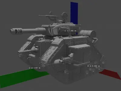 Custom leman russ imperial guard main battle tank 3D model