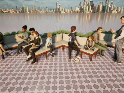 Sofa de exterior con materiales PBR 2K Free 3D model