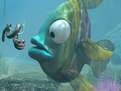 Cartoon Exotic Fish Rigged Low-poly 3D model