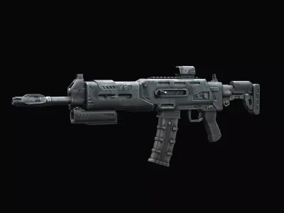 Sci-Fi Rifle - Minotaurus Low-poly 3D model