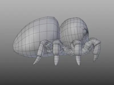 Stylized cute spider 3D model