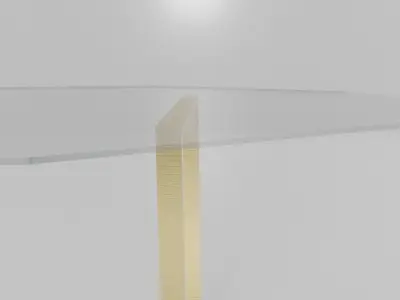Interior furniture Table -Tavolo - Glass and Gold  Free low-poly 3D model