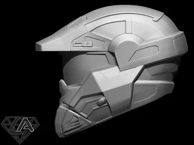 Halo commando helmet 3D print model