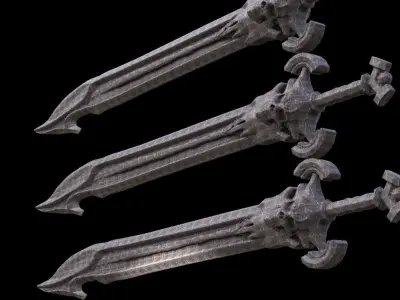 Grim Reaper Claymore Ornate 1 3D model