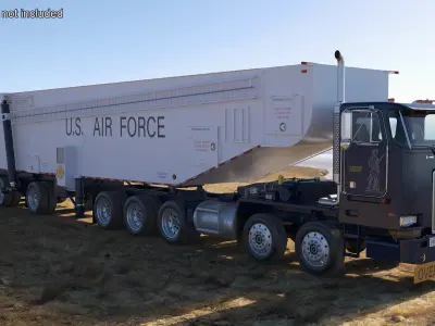 Minuteman Transporter Erector Loader Rigged for Maya 3D model