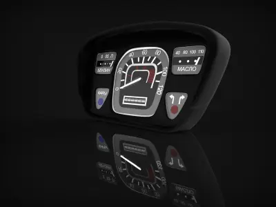 car dashboard ZAZ-Yalta 1961-1969 3D model