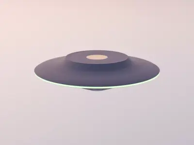 Sci-Fi UFO Low-poly 3D model