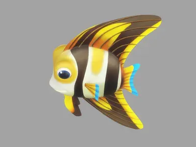 Cartoon Fish 17 Low-poly 3D model