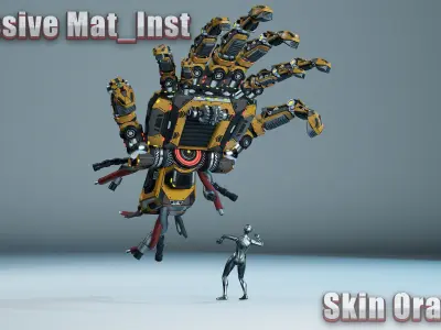 Sci-Fi Hand Walker Low-poly 3D model