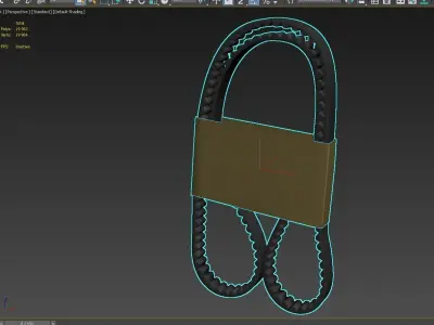 Car parts in a set Low-poly 3D model