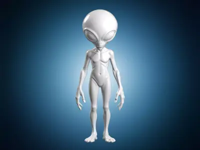 Standing Alien 3D Print Model 3D print model