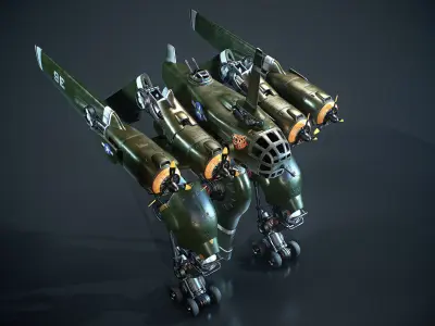 Mecha B-24 Liberator 3D model