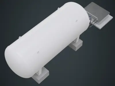 Industrial Gas Tank 2A Low-poly 3D model