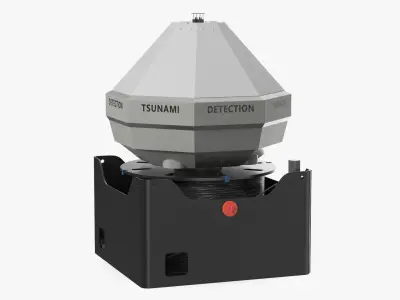 Tsunami Detection Buoy with Sensor Housing 3D model