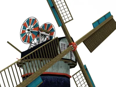 3D Traditional Windmill DETAILED 3D model