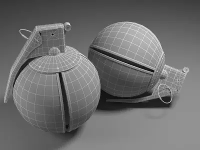 Grenade Concept Low-poly 3D model