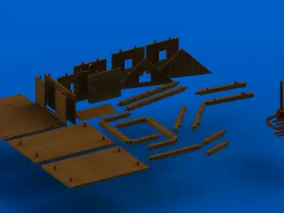 Water mill Free 3D model