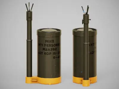US WW2 Explosive equipment Low-poly 3D model