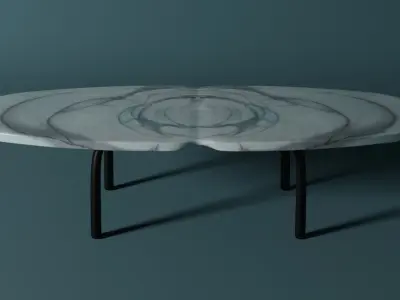 Table marble with legs Free 3D model