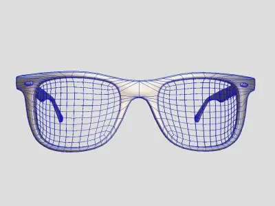 Glasses 2 Low-poly 3D model