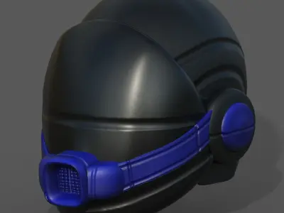 Gas mask helmet scifi fantasy armor hats military Low-poly 3D model