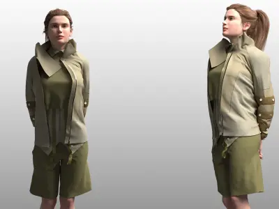 Military costume 3D model