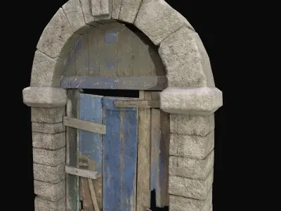 Medieval Door  Low-poly 3D model