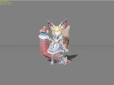 Nana Clockwork Maid Low-poly 3D model