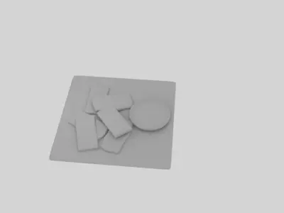 Salmon Sashimi Low-poly 3D model