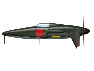 Kyusyu J7W1 Shinden 3D model