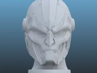 Sci-Fi Warrior Bust Sculpture PM-122 3D print model