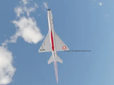 MiG-21 Indonesian Air Force Low-poly 3D model - NO Textures Low-poly 3D model