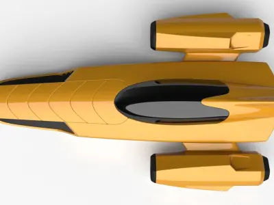 Racing Spaceship Polaris 3D model