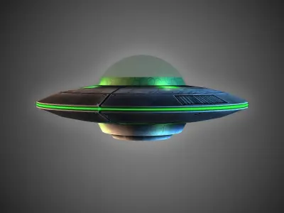 FREE Flying Saucer Free low-poly 3D model