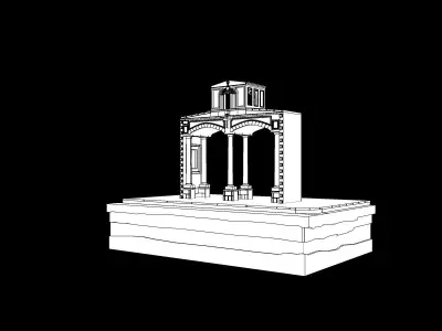 Old Istanbul City Building 010 3D model