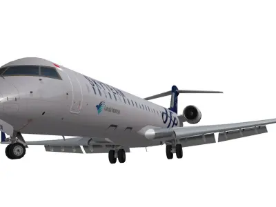 Bombardier CRJ 1000 Garuda Indonesia SkyTeam Low-poly 3D model