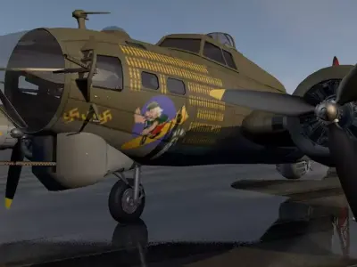 Boeing B-17G Fortress 3D model