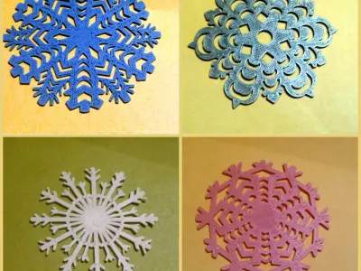 Snowflakes snowflake Free 3D print model