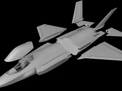 F35 LIGHTNING FIGHTER AIRCRAT STL FILE Scale 1-72 3D print model