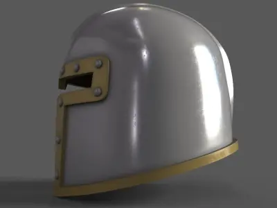 Medieval Soldier Helmet N2 Wearable STL and 3MF File 3D print model