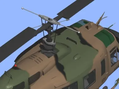 Japan Ground Self-Defense Force UH-1J  Free 3D model