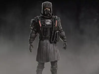 Ursus Soldier Low-poly 3D model