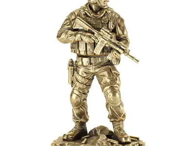 soldier statue 3D model